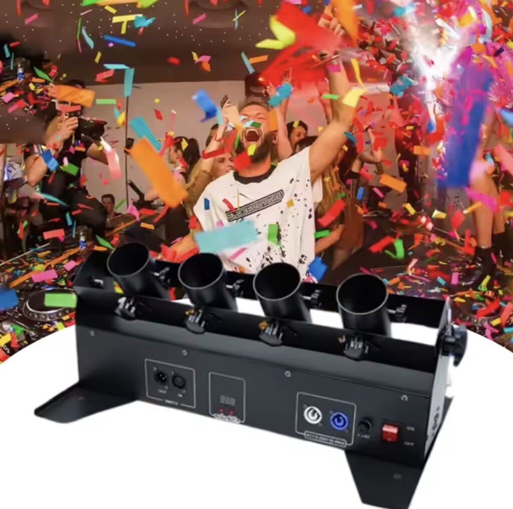 Location de canons à confettis électrique pour mariage événement sportifs en Bretagne, à concarneau quimper lorient brest