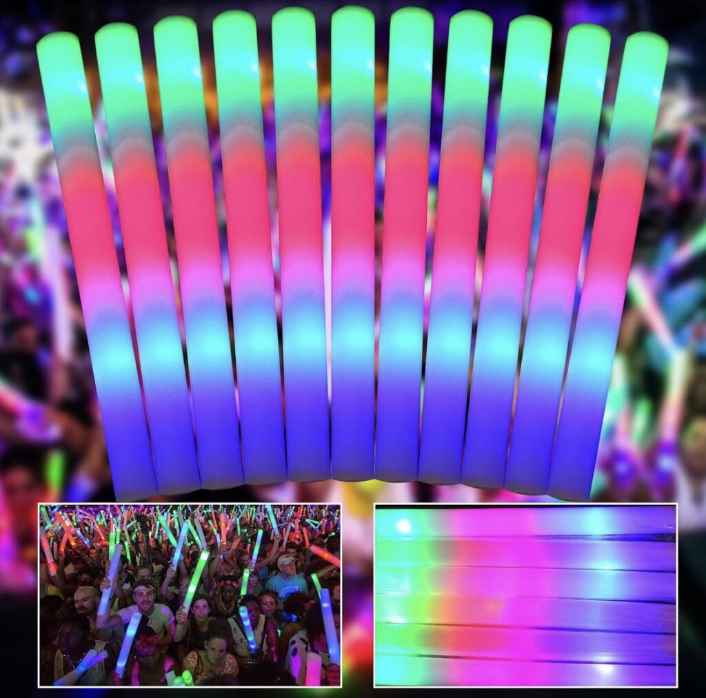 Location de batons lumineux led pour mariage événement sportifs en Bretagne, à concarneau quimper lorient brest