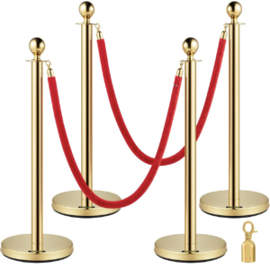 Potelet Doré à Corde