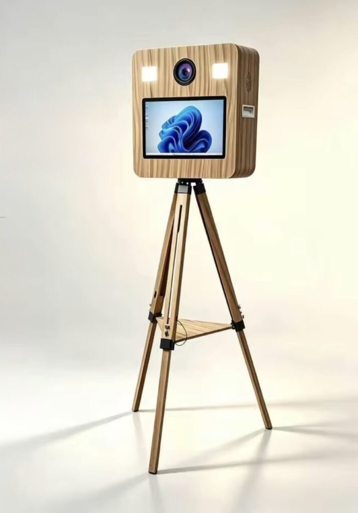 Photobooth bois vintage en location pour événement - Aimotion Event